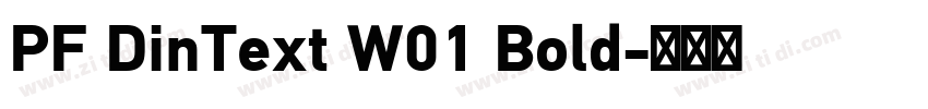 PF DinText W01 Bold字体转换